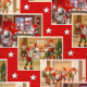 Gift Wrap Santas on red 23"x72"
